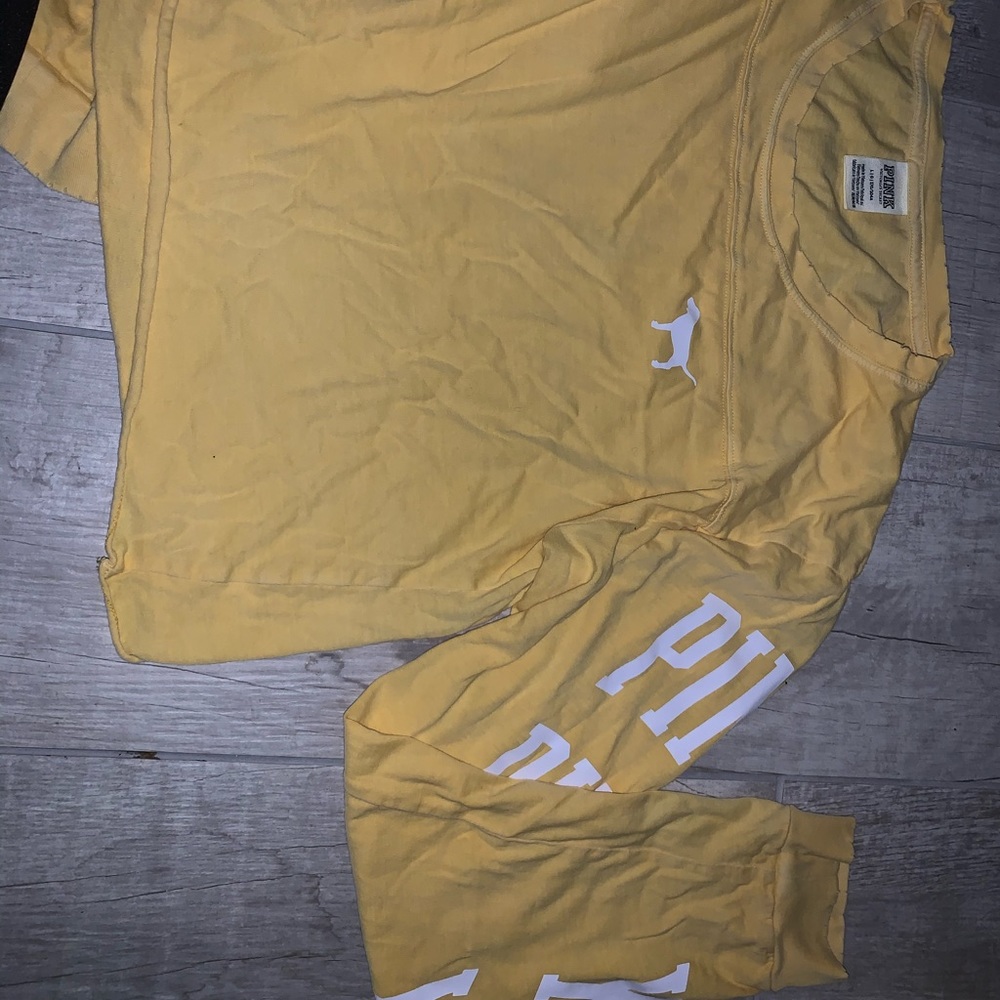 Victoria Secret Pink Cropped Long Sleeve